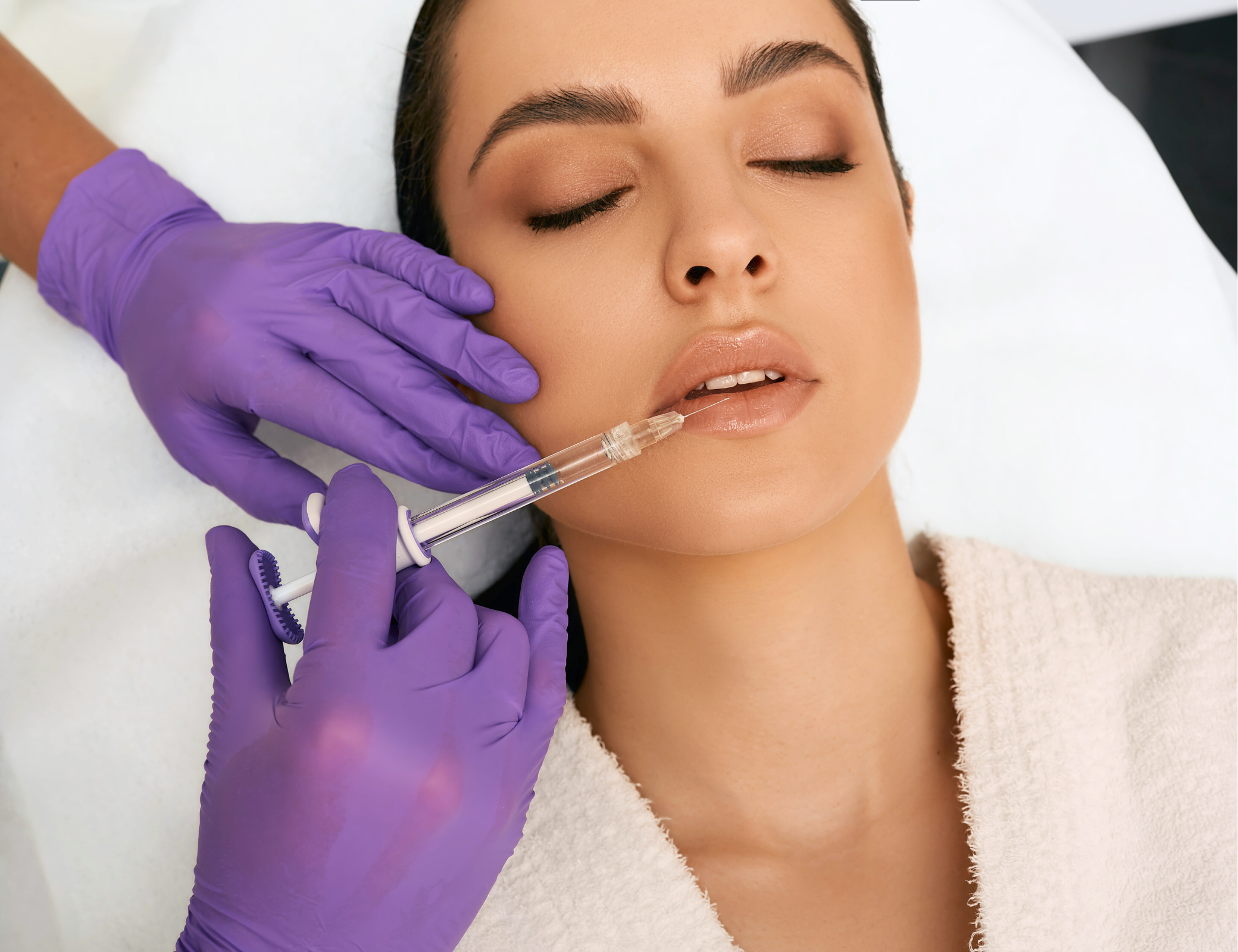 Woman relaxing in a med spa - U R Royalty - Cypress, TX